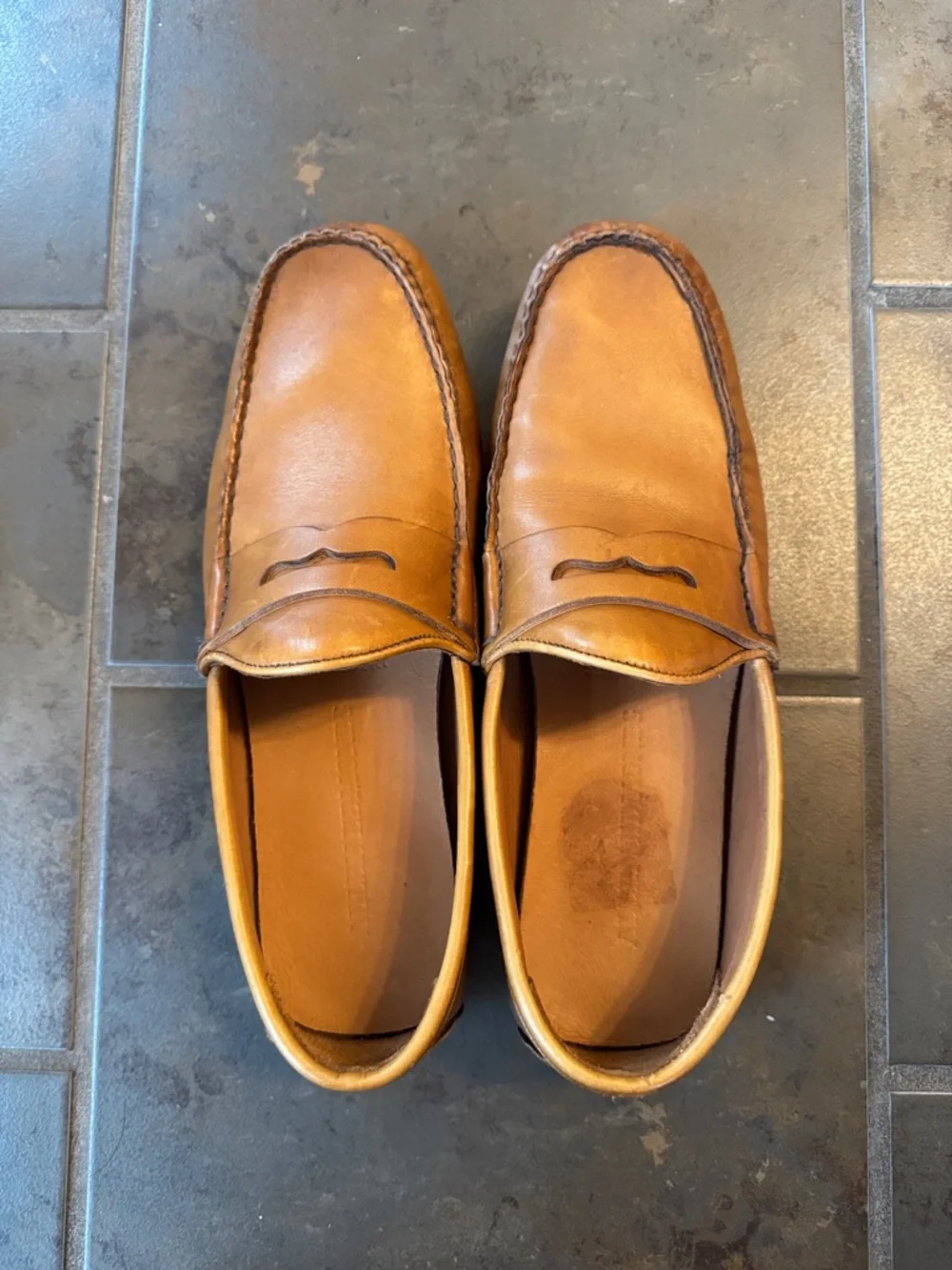 Allen Edmonds Super Sport Penny Loafers 6456 Walnut Brown Leather Slip-on 10.5 - Picture 3 of 14